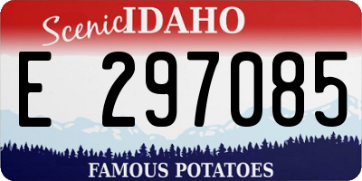 ID license plate E297085