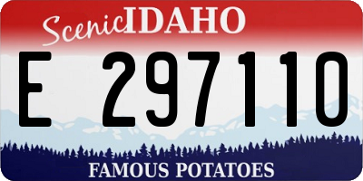 ID license plate E297110