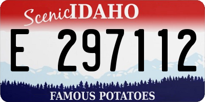 ID license plate E297112