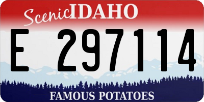 ID license plate E297114