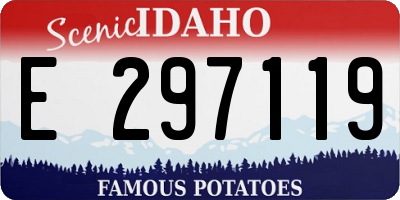 ID license plate E297119