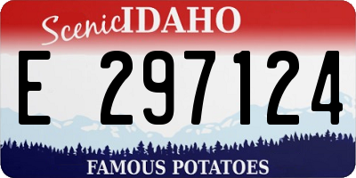 ID license plate E297124