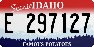 ID license plate E297127