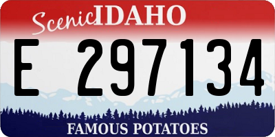ID license plate E297134