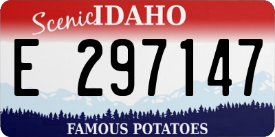 ID license plate E297147