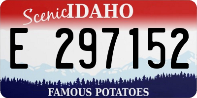 ID license plate E297152