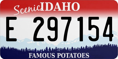 ID license plate E297154