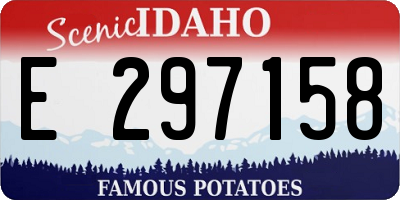 ID license plate E297158