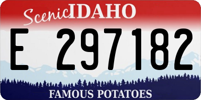 ID license plate E297182