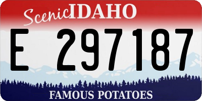 ID license plate E297187