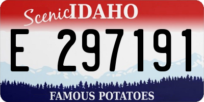 ID license plate E297191