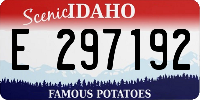 ID license plate E297192