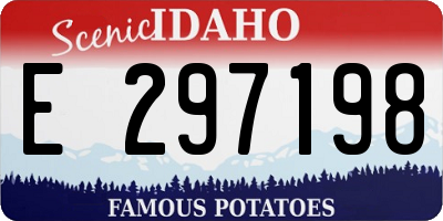 ID license plate E297198