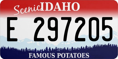 ID license plate E297205