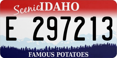 ID license plate E297213