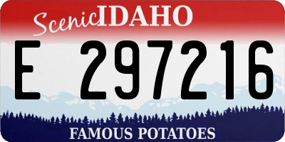 ID license plate E297216