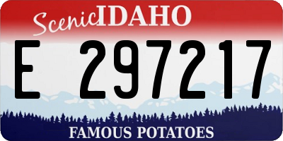 ID license plate E297217