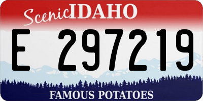 ID license plate E297219