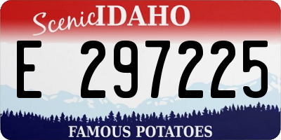 ID license plate E297225