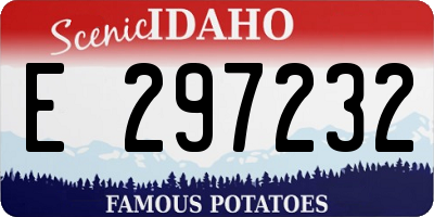ID license plate E297232