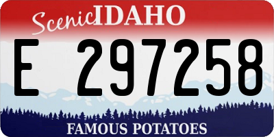 ID license plate E297258