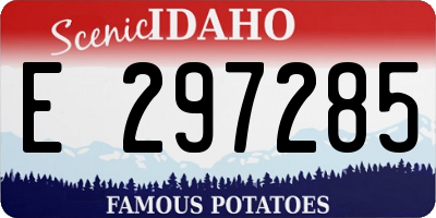 ID license plate E297285