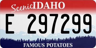 ID license plate E297299