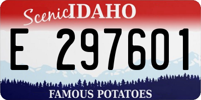 ID license plate E297601