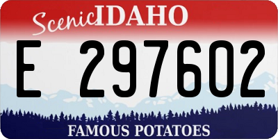 ID license plate E297602