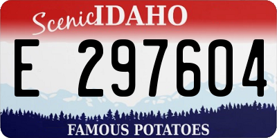 ID license plate E297604