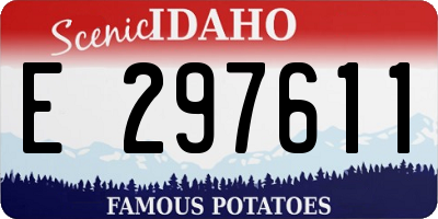 ID license plate E297611
