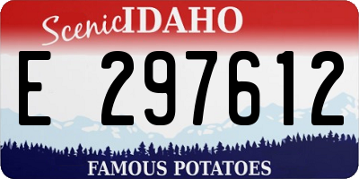 ID license plate E297612