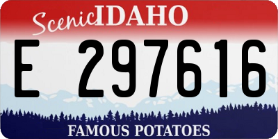 ID license plate E297616