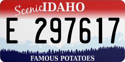 ID license plate E297617