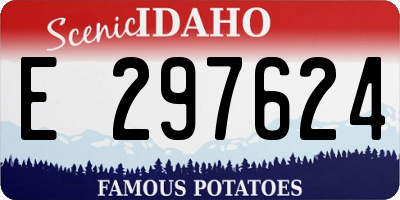 ID license plate E297624