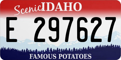 ID license plate E297627