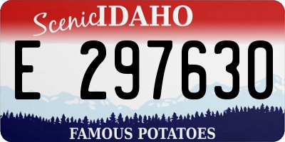 ID license plate E297630
