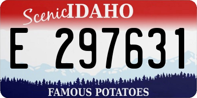 ID license plate E297631
