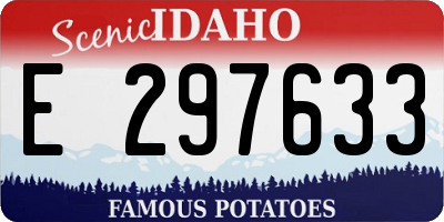 ID license plate E297633