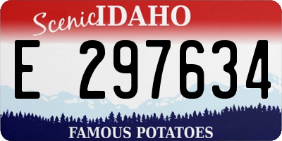 ID license plate E297634