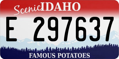 ID license plate E297637