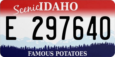 ID license plate E297640