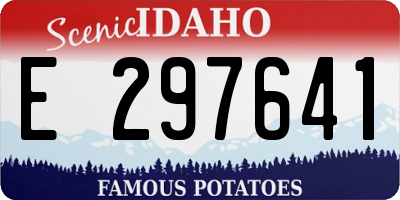 ID license plate E297641
