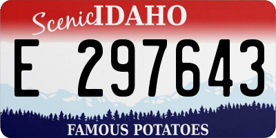 ID license plate E297643