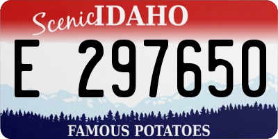 ID license plate E297650