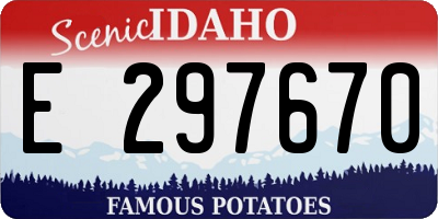 ID license plate E297670