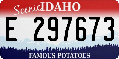 ID license plate E297673