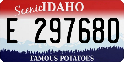 ID license plate E297680