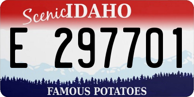 ID license plate E297701
