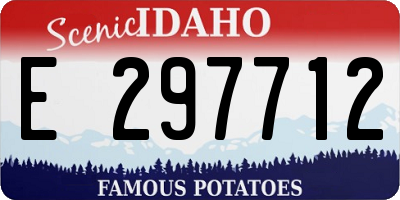 ID license plate E297712